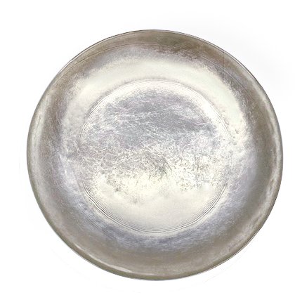 Silver Leaf Glass Plate